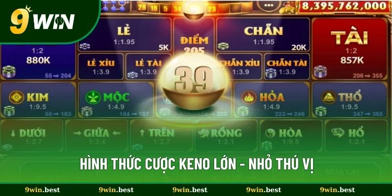 Hình thức cược Keno lớn - nhỏ thú vị